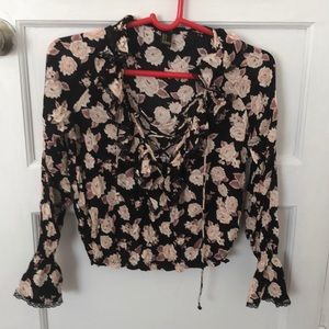 Forever 21 Floral crop top
